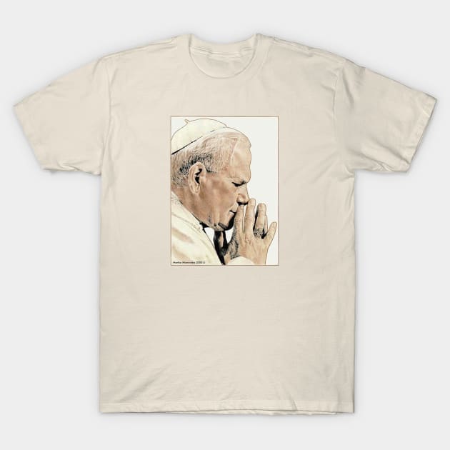 Pope John Paul II T-Shirt by Koszulkowy Zawrót Głowy